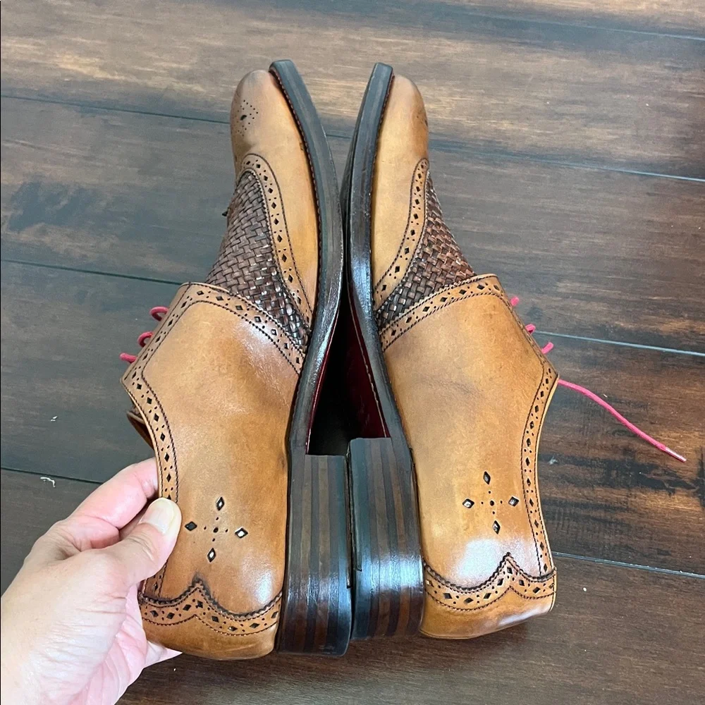 Jeffery West Dexter Harbour Leather Lace Up Shoe in Mahogany size 9‎ Preppy